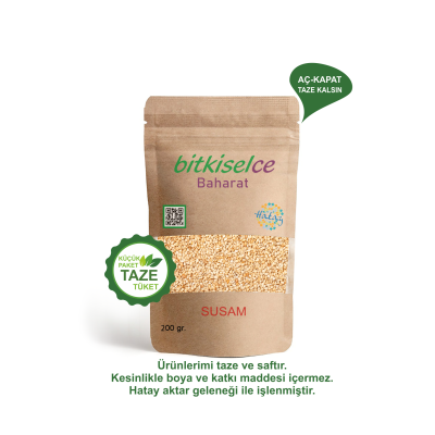 Premium Kalite Doğal Susam - Sofralarınızın Sağlık Işıltısı 200 gr.
